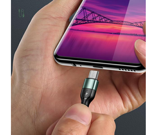 USAMS Kabel pleciony U55 2A micro USB U55 zielony - 1569095 - zdjęcie 7